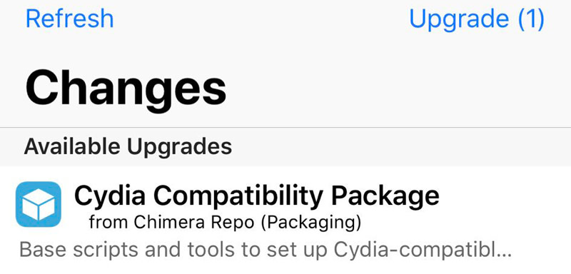 cydia sileo chimera compatibility